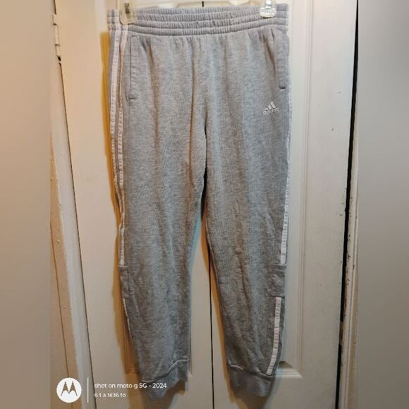 Adidas Kids Gray Sweatpants - Picture 1 of 11